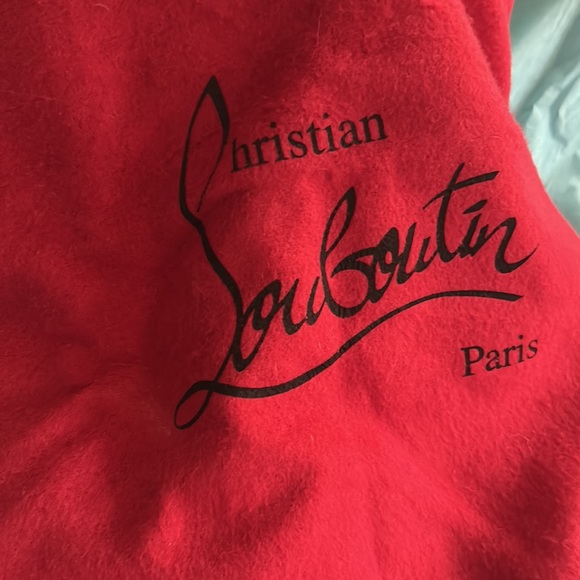 LOUIS VUITTON, BLACK SEQUINS OPEN TOE HEELS 40 1/2 with original red bag - Picture 13 of 13